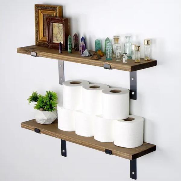 Полка Trendy Lam004 Дерево / Walnut Black photo 3