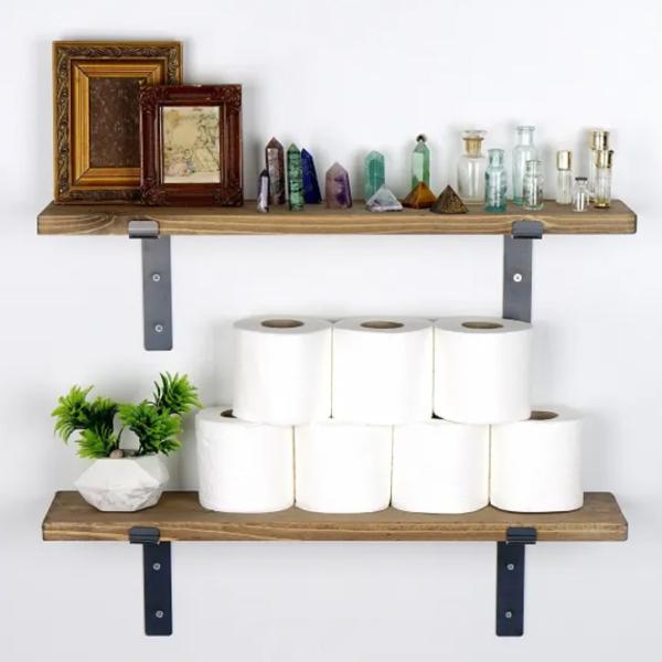 Полка Trendy Lam004 Дерево / Walnut Black photo 5