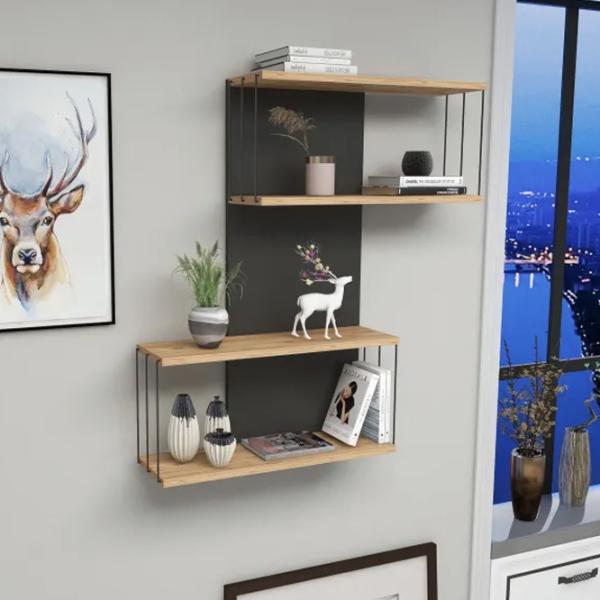 Полка Trendy Destan ЛДСП / Anthracite Pine photo 4