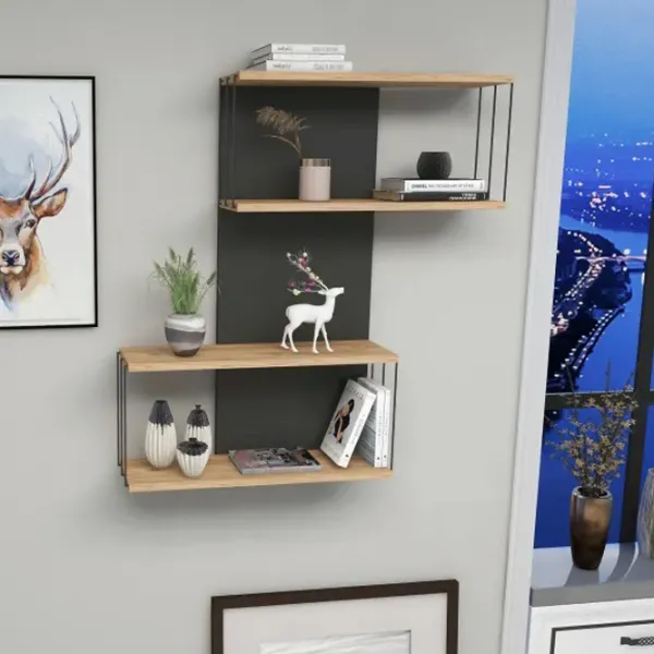 Полка Trendy Destan ЛДСП / Anthracite Pine photo 5