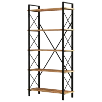 Стеллаж Trendy Nero Elit 180 x 90 x 34см cm / ЛДСП / Black photo 2