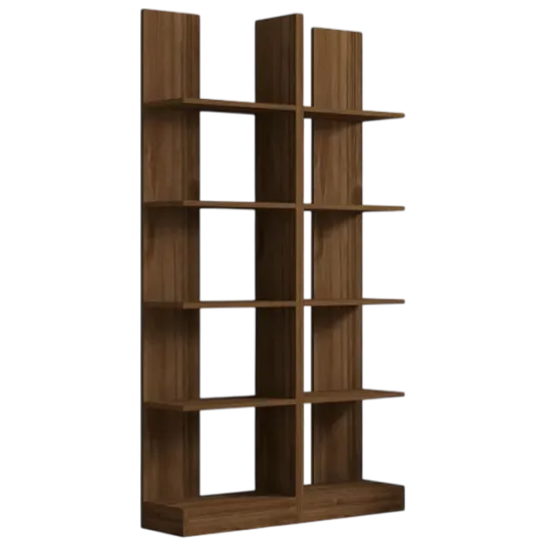 Etajeră Trendy Ikiz 187 x 100 x 26 cm / PAL / Walnut photo 1