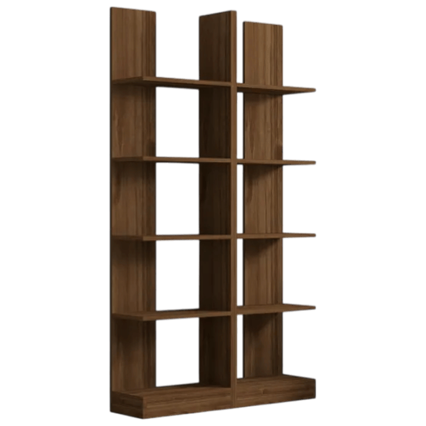 Etajeră Trendy Ikiz 187 x 100 x 26 cm / PAL / Walnut photo 1