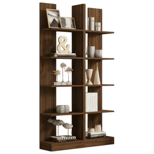 Etajeră Trendy Ikiz 187 x 100 x 26 cm / PAL / Walnut photo 2
