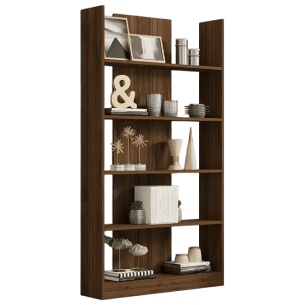 Etajeră Trendy Ikiz 187 x 100 x 26 cm / PAL / Walnut photo 3