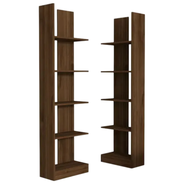 Etajeră Trendy Ikiz 187 x 100 x 26 cm / PAL / Walnut photo 5