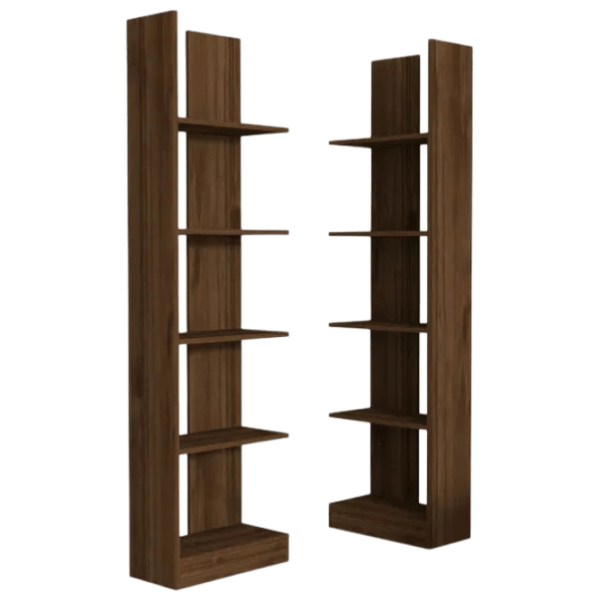 Etajeră Trendy Ikiz 187 x 100 x 26 cm / PAL / Walnut photo 5