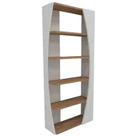 Etajeră Trendy Selge 150 x 64 x 24 cm / PAL / White