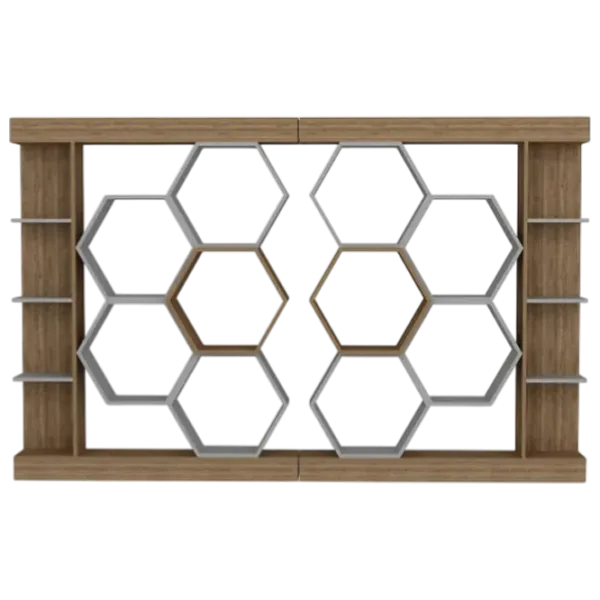 Etajeră Trendy Sueno 177 x 140 x 30 cm / PAL / Walnut photo 1
