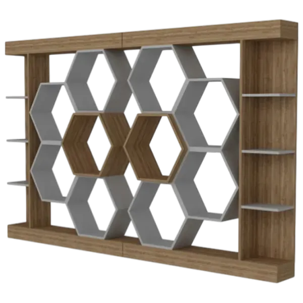 Etajeră Trendy Sueno 177 x 140 x 30 cm / PAL / Walnut photo 2