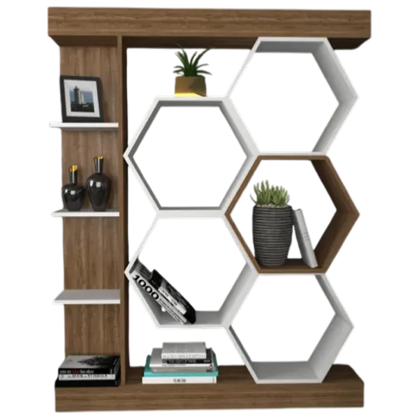 Etajeră Trendy Sueno 177 x 140 x 30 cm / PAL / Walnut photo 4