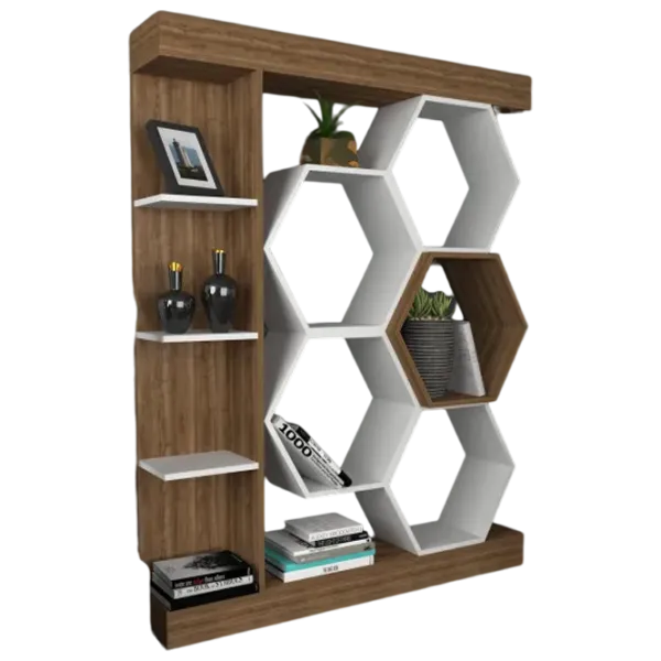 Etajeră Trendy Sueno 177 x 140 x 30 cm / PAL / Walnut photo 5