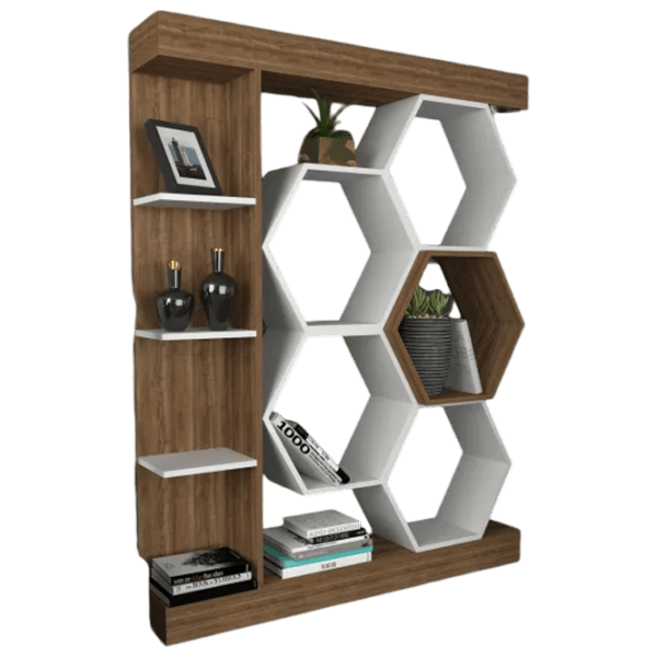 Etajeră Trendy Sueno 177 x 140 x 30 cm / PAL / Walnut photo 5