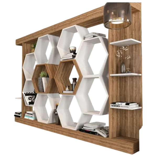 Etajeră Trendy Sueno 177 x 140 x 30 cm / PAL / Walnut photo 6