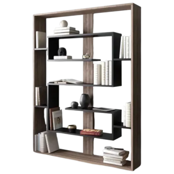 Etajeră Trendy Esteban 156 x 120 x 22 cm / PAL / Walnut photo 3