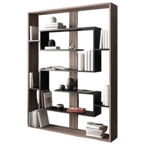 Etajeră Trendy Esteban 156 x 120 x 22 cm / PAL / Walnut photo 3