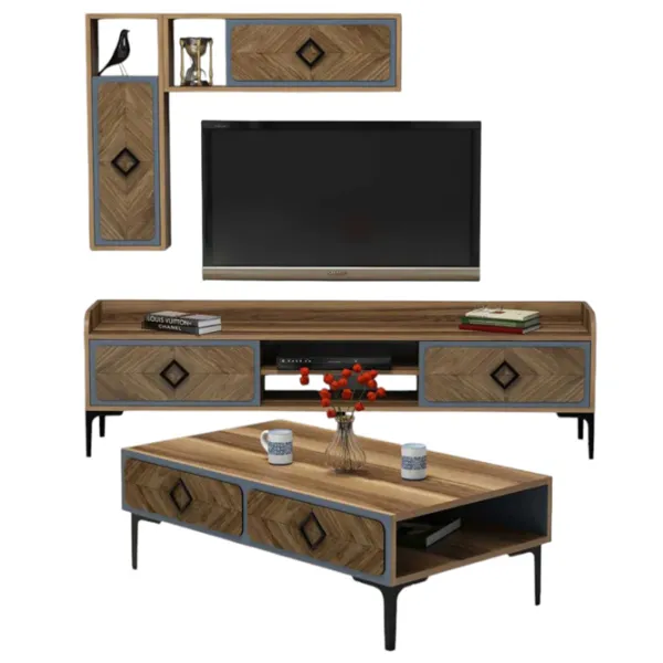 Комплекты ТВ-зона Trendy Samba 34.6 см x 60 см x 105 см / Коричневый photo 1