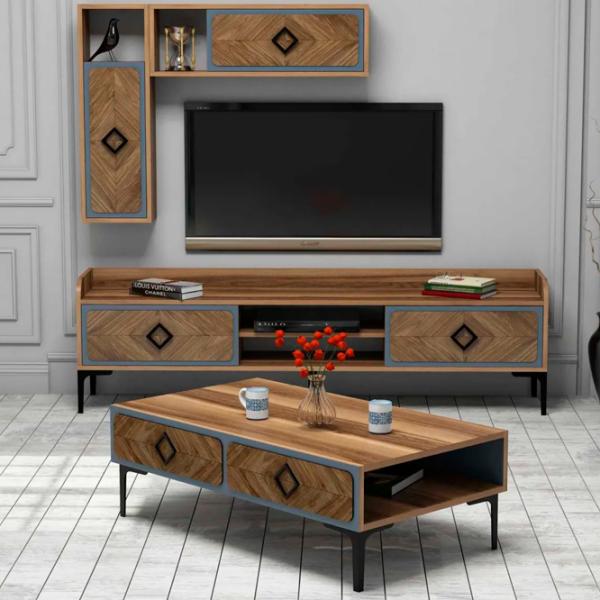 Комплекты ТВ-зона Trendy Samba 34.6 см x 60 см x 105 см / Коричневый photo 2