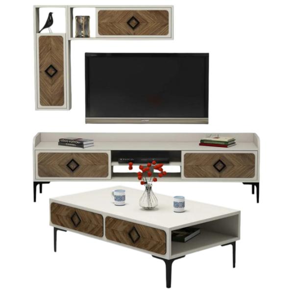 Комплекты ТВ-зона Trendy Samba 34.6 см x 60 см x 105 см / Кремовый photo 1
