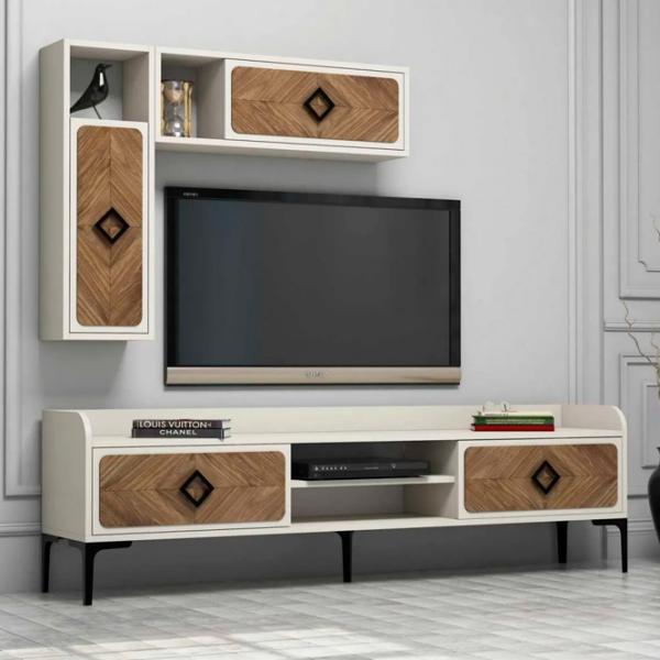 Комплекты ТВ-зона Trendy Samba 34.6 см x 60 см x 105 см / Кремовый photo 3