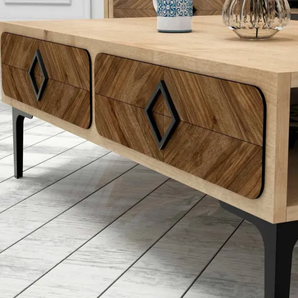Комплекты ТВ-зона Trendy Samba 34.6 см x 60 см x 105 см / Дуб Сонома photo 7