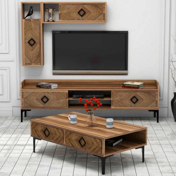 Комплекты ТВ-зона Trendy Samba 34.6 см x 60 см x 105 см / Коричневый photo 2