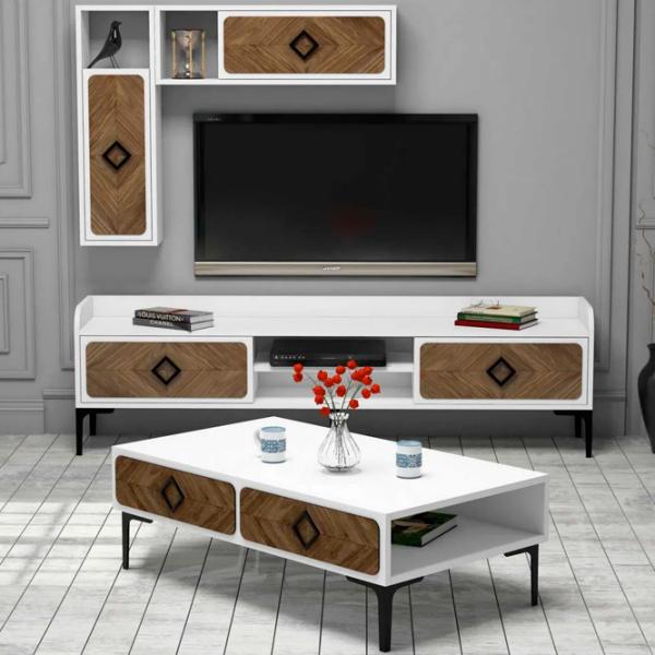 Комплекты ТВ-зона Trendy Samba 34.6 см x 60 см x 105 см / Белый photo 2