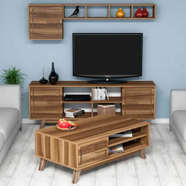 Комплекты ТВ-зона Trendy Ayla 44.2 см x 25 cм x 115.8 см / Коричневый photo 3