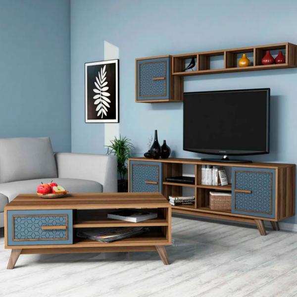 Комплекты ТВ-зона Trendy Ayla 44.2 см x 25 cм x 115.8 см / Коричневый photo 2
