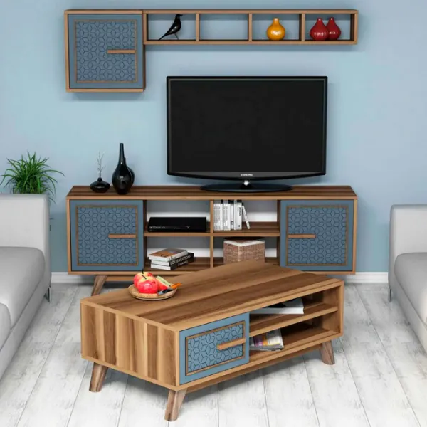 Комплекты ТВ-зона Trendy Ayla 44.2 см x 25 cм x 115.8 см / Коричневый photo 3