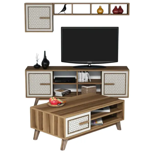 Комплекты ТВ-зона Trendy Ayla 44.2 см x 25 cм x 115.8 см / Коричневый photo 1