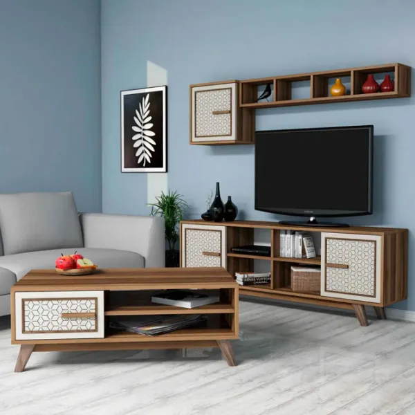 Комплекты ТВ-зона Trendy Ayla 44.2 см x 25 cм x 115.8 см / Коричневый photo 2