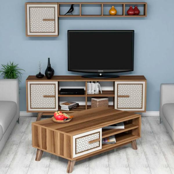 Комплекты ТВ-зона Trendy Ayla 44.2 см x 25 cм x 115.8 см / Коричневый photo 3