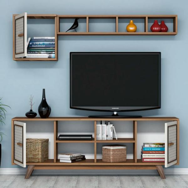 Комплекты ТВ-зона Trendy Ayla 44.2 см x 25 cм x 115.8 см / Коричневый photo 4