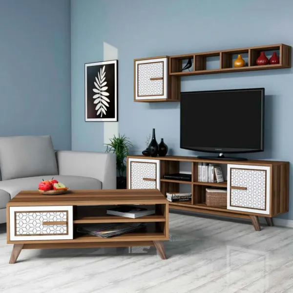 Комплекты ТВ-зона Trendy Ayla 44.2 см x 25 cм x 115.8 см / Коричневый photo 2