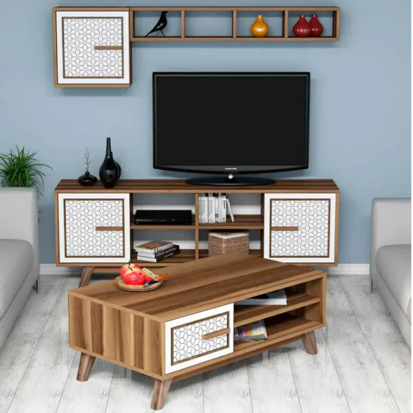 Комплекты ТВ-зона Trendy Ayla 44.2 см x 25 cм x 115.8 см / Коричневый photo 3