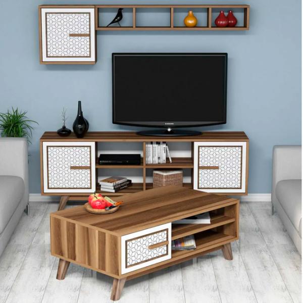 Комплекты ТВ-зона Trendy Ayla 44.2 см x 25 cм x 115.8 см / Коричневый photo 3