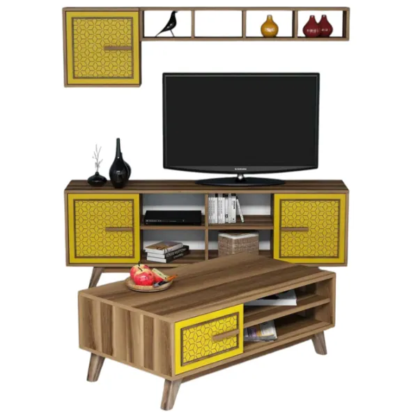 Комплекты ТВ-зона Trendy Ayla 44.2 см x 25 cм x 115.8 см / Коричневый photo 1