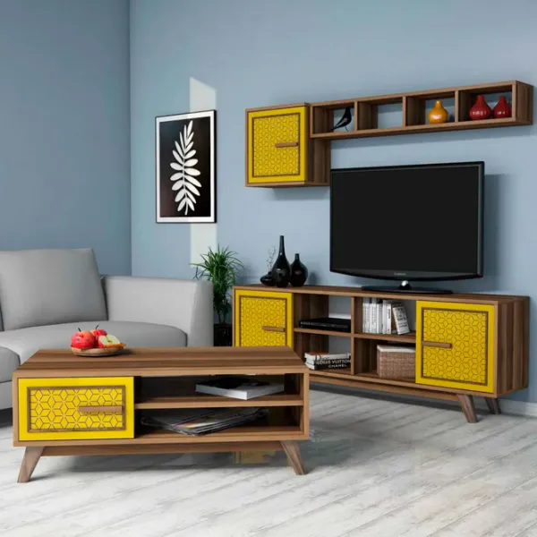 Комплекты ТВ-зона Trendy Ayla 44.2 см x 25 cм x 115.8 см / Коричневый photo 2