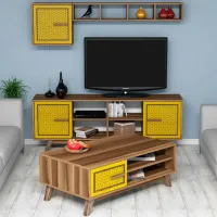 Комплекты ТВ-зона Trendy Ayla 44.2 см x 25 cм x 115.8 см / Коричневый photo 3