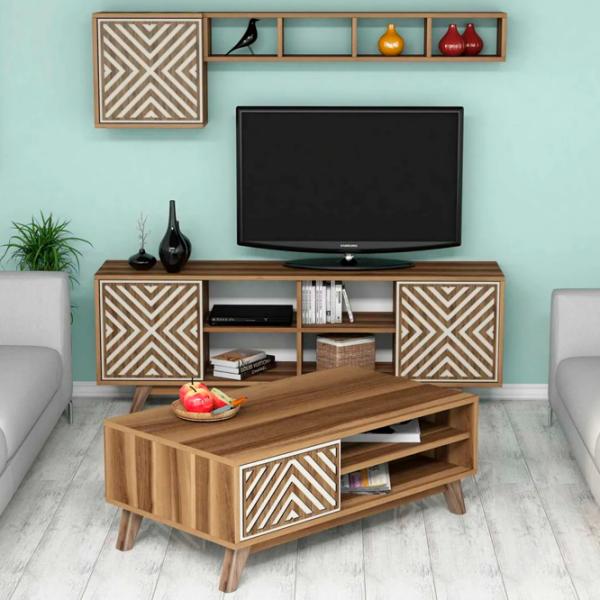 Комплекты ТВ-зона Trendy Inci 44.2 см x 25 cм x 115.8 см / Коричневый photo 3