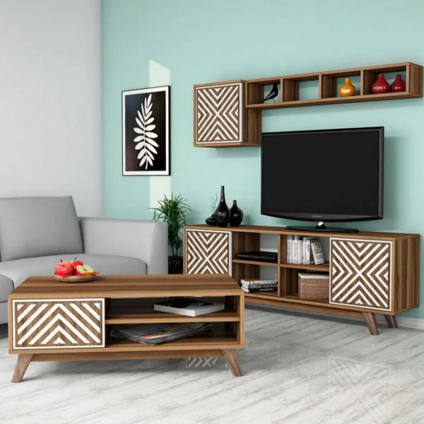 Seturi zona TV Trendy Inci 44.2 cm x 25 cm x 115.8 cm / Brown photo 2