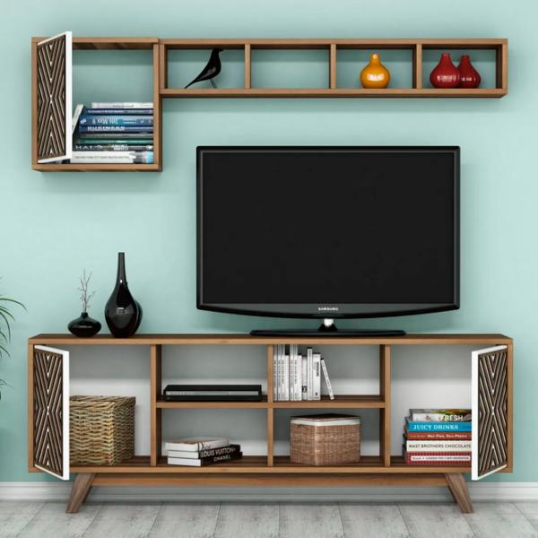 Seturi zona TV Trendy Inci 44.2 cm x 25 cm x 115.8 cm / Brown photo 4