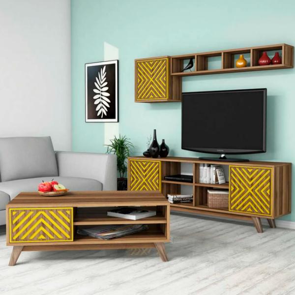 Комплекты ТВ-зона Trendy Inci 44.2 см x 25 cм x 115.8 см / Коричневый photo 2