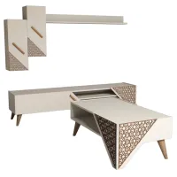 Комплекты ТВ-зона Trendy Beril 40 см x 37 см x 180 см / Кремовый