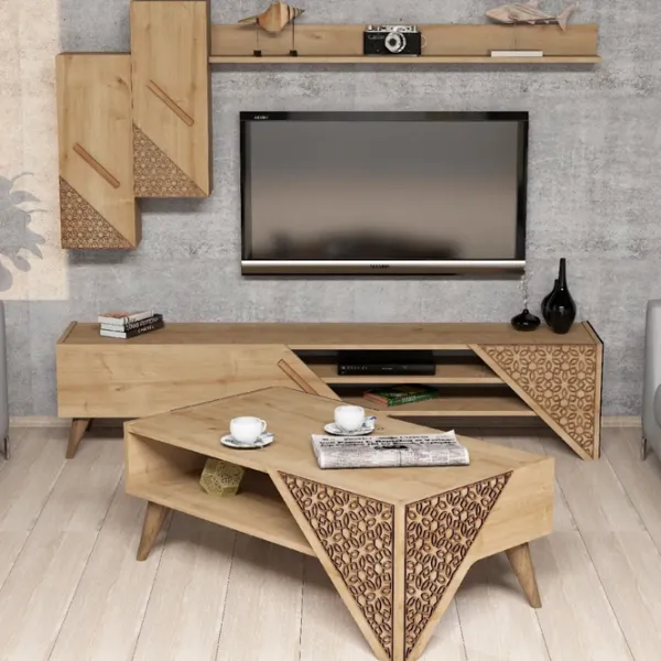 Комплекты ТВ-зона Trendy Beril 40 см x 37 см x 180 см / Дуб Сонома photo 2