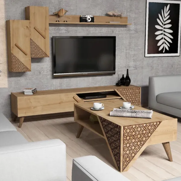 Комплекты ТВ-зона Trendy Beril 40 см x 37 см x 180 см / Дуб Сонома photo 3