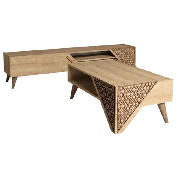 Комплекты ТВ-зона Trendy Beril 40 см x 37 см x 180 см / Дуб Сонома photo 4