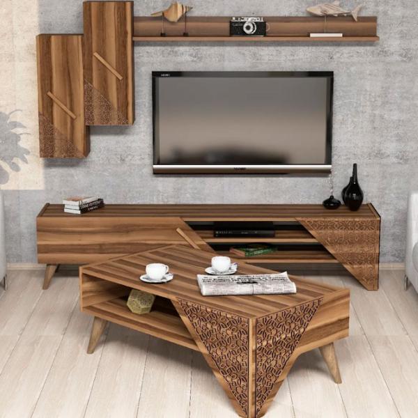 Комплекты ТВ-зона Trendy Beril 40 см x 37 см x 180 см / Коричневый photo 3