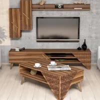 Комплекты ТВ-зона Trendy Beril 40 см x 37 см x 180 см / Коричневый photo 3